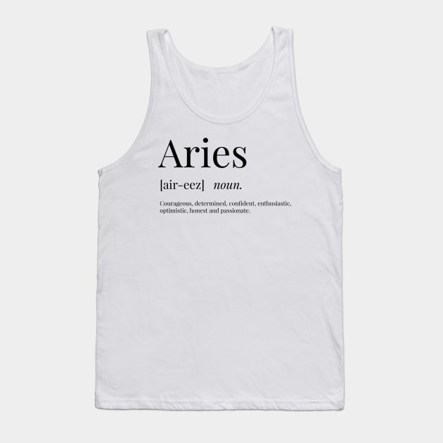 Aries Definition Tank Top by definingprints